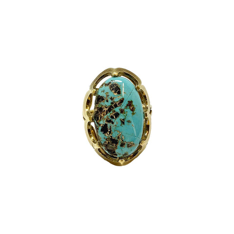 14K Gold Ring with Turquoise