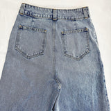 Khaite High Rise Wide Leg Jeans