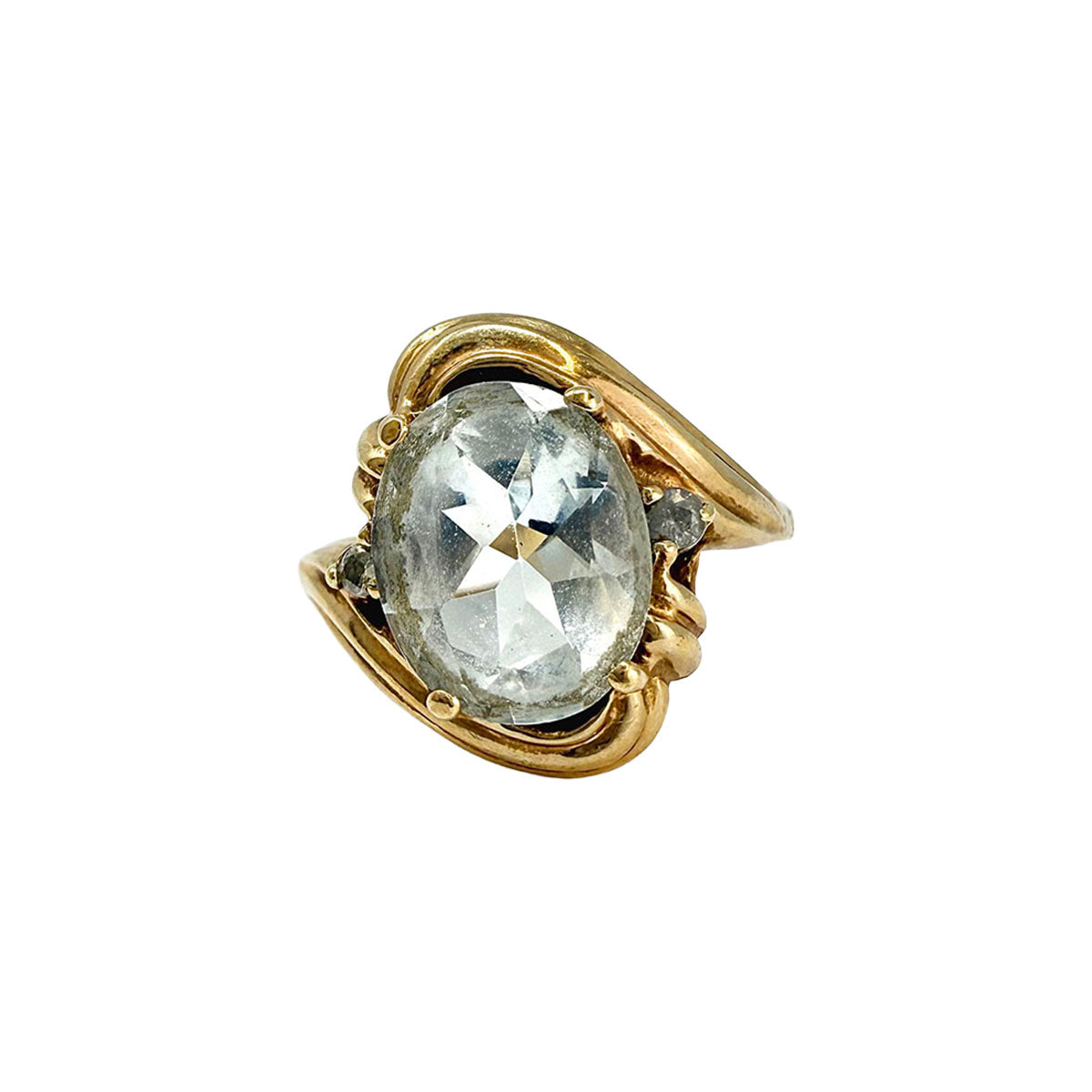 14K Gold Ring with Aquamarine