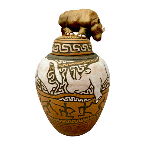 Rhino Jar with Lid