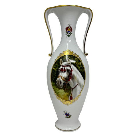 Koheilan XL Vase with Handles Featuring a Horse