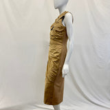 Max Mara Ruched Sleeveless Dress with Bow Detail
