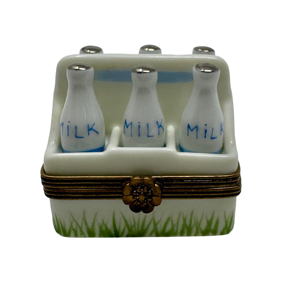 Peint Main 6 Bottle Milk Carton Trinket Box