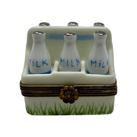 Peint Main 6 Bottle Milk Carton Trinket Box