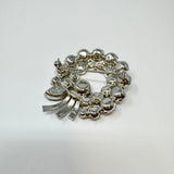 Weiss Rhinestone Wreath Pin