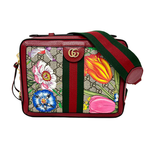 Gucci Double G Supreme Flora Ophida Crossbody