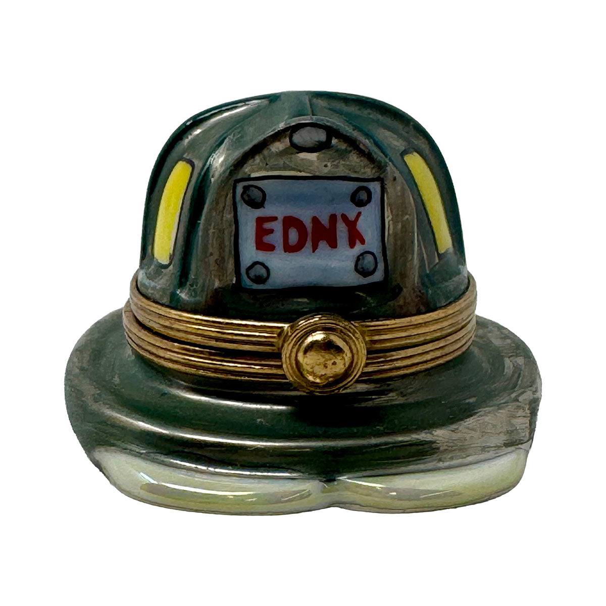 Peint Main Firefighter Hat Trinket Box