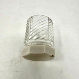 Vintage 5-Piece Decanter Set with Ceramic Trim and Metal Collar