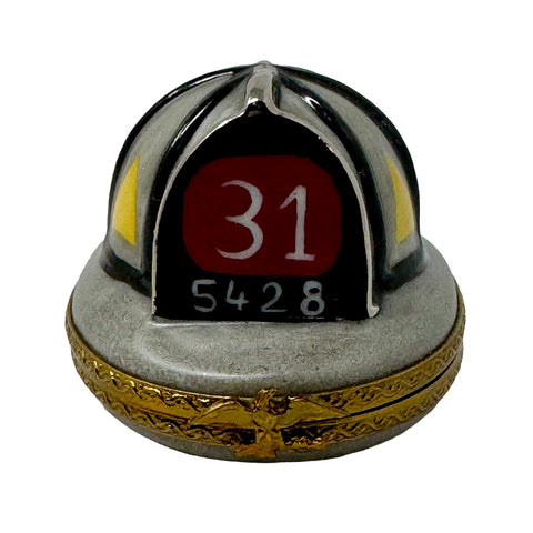 Peint Main Firefighter Hat Trinket Box