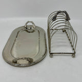 Vintage Toast Rack with Foie Grois Serving Tray