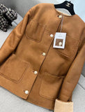 Chanel 24K Brown Shearling Coat