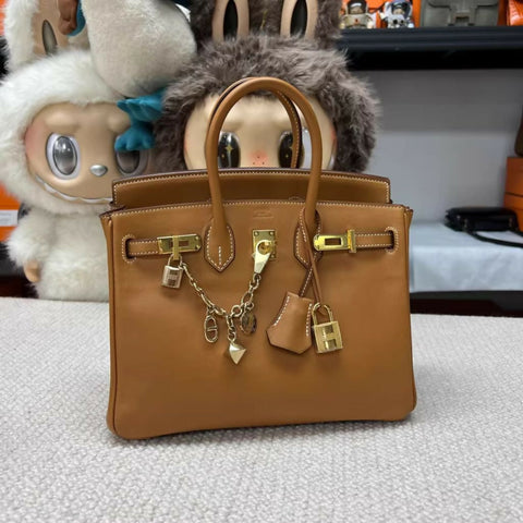 Hermès Birkin 25 Fauve Barenia Smooth Leather Gold Hardware
