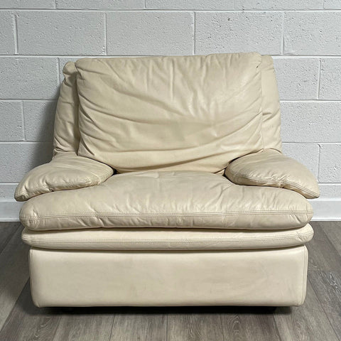 Cream Leather Chair