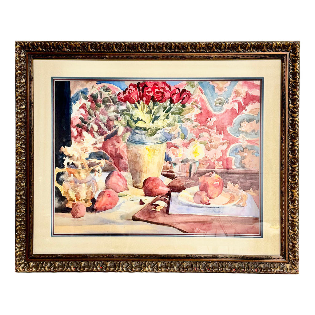 "Still Life with Roses" Painting Signed