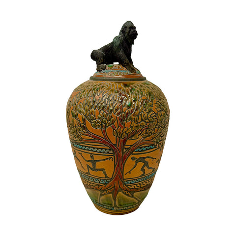 Gorilla Jar with Lid