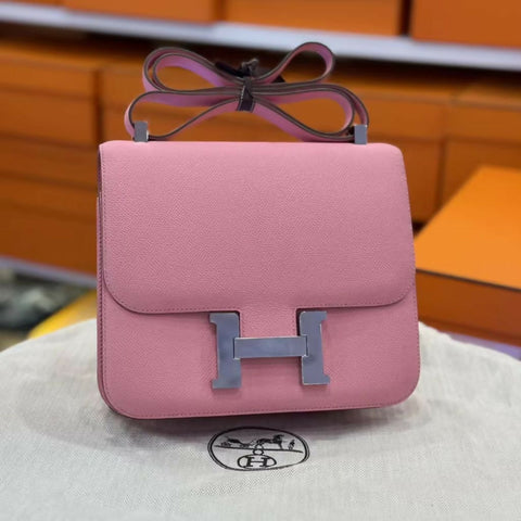 Hermès Constance 24 Pink Epsom Leather with Palladium hardware