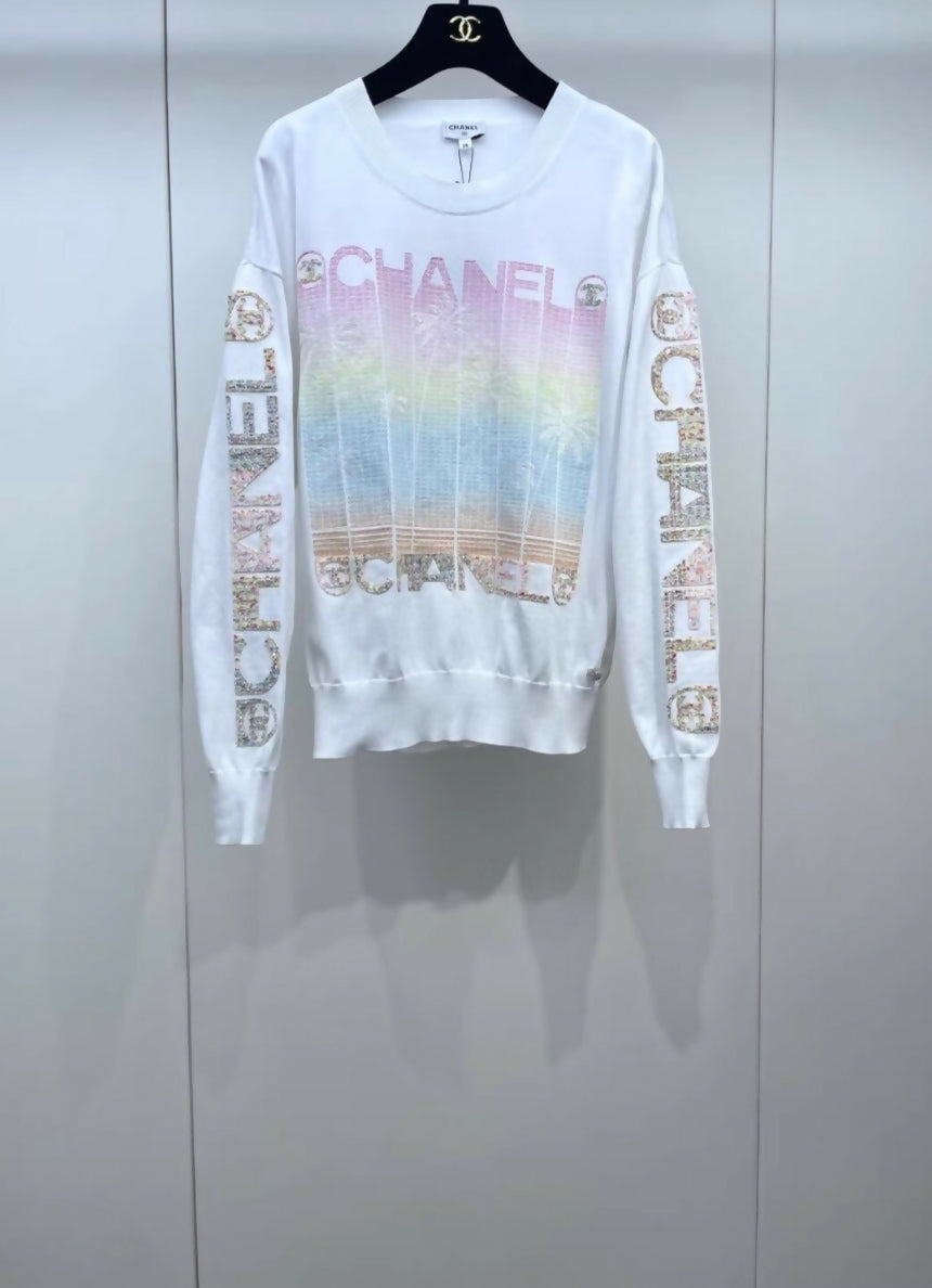 Chanel 24C white sweater