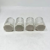 Vintage 5-Piece Decanter Set with Ceramic Trim and Metal Collar