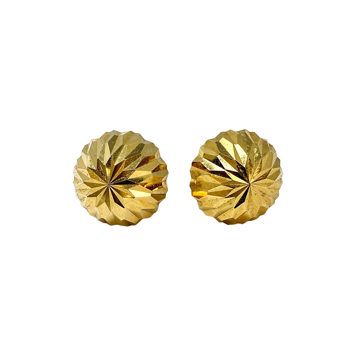 14K Gold Dome Stud Earrings