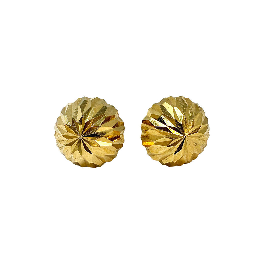 14K Gold Dome Stud Earrings