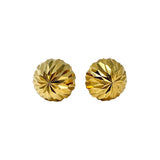 14K Gold Dome Stud Earrings