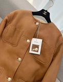 Chanel 24K Brown Shearling Coat