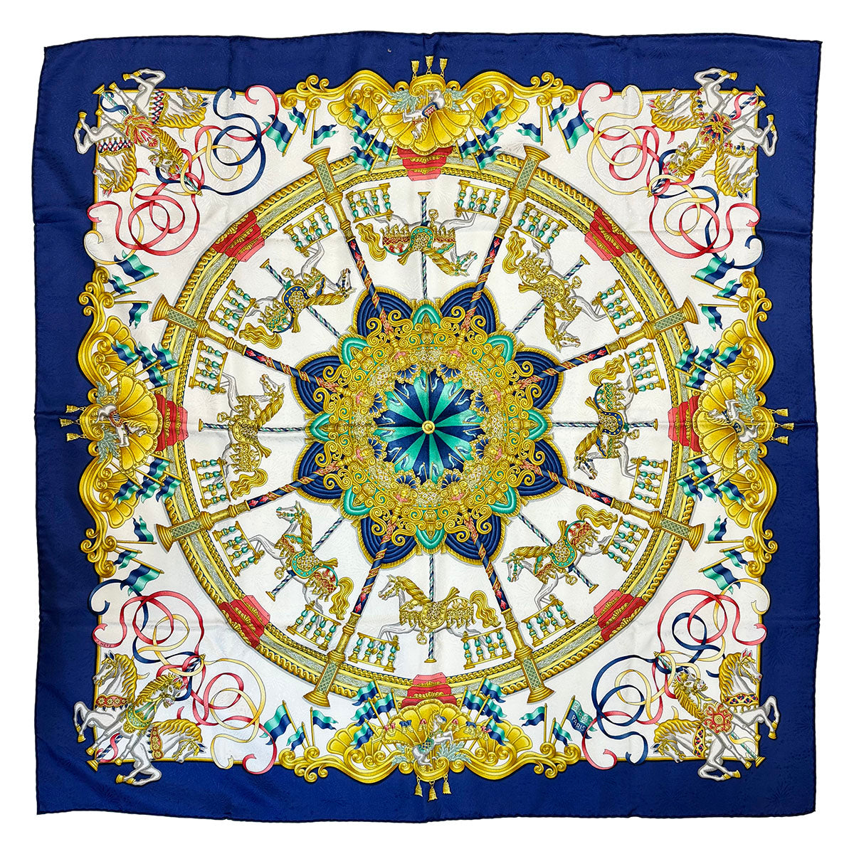 Hermes ""Caroussel" Scarf