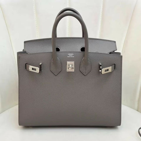 Hermès Birkin 25 Gris Etain Epsom Leather Palladium Hardware