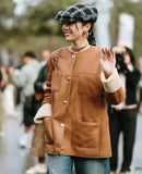 Chanel 24K Brown Shearling Coat