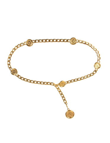 Chanel Vintage AW 1994 Golden CC Logo Coin Medallion Chain Belt