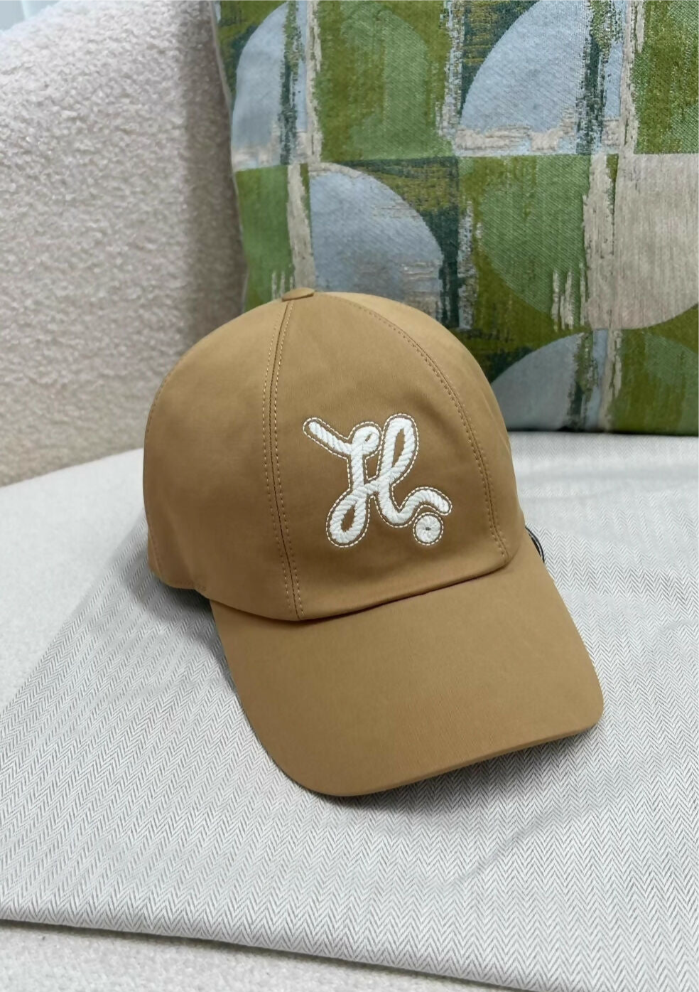HERMES Cotton Twill Serena Nautic Cap 57 Biscuit