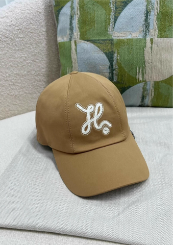 HERMES Cotton Twill Serena Nautic Cap 57 Biscuit