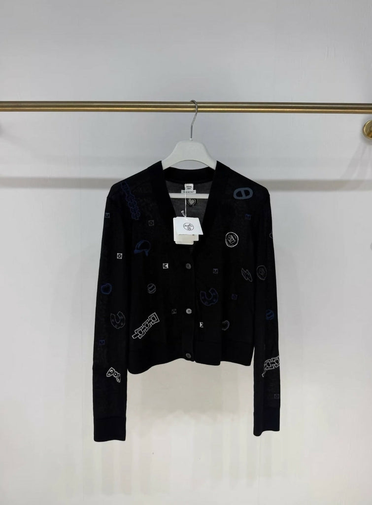 Hermes 25 Autumn/Winter black wool Cardigan