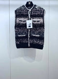 Chanel 22B tweed sequin vest cardigan
