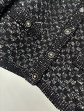Chanel 23B black sequin cardigan