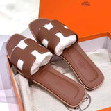 Hermès H Oran Slippers Golden Brown (Size 37)