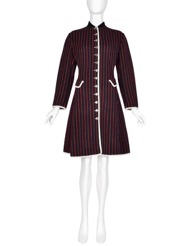 Jean Paul Gaultier Vintage AW 1992 Black Red Striped Knit Coat