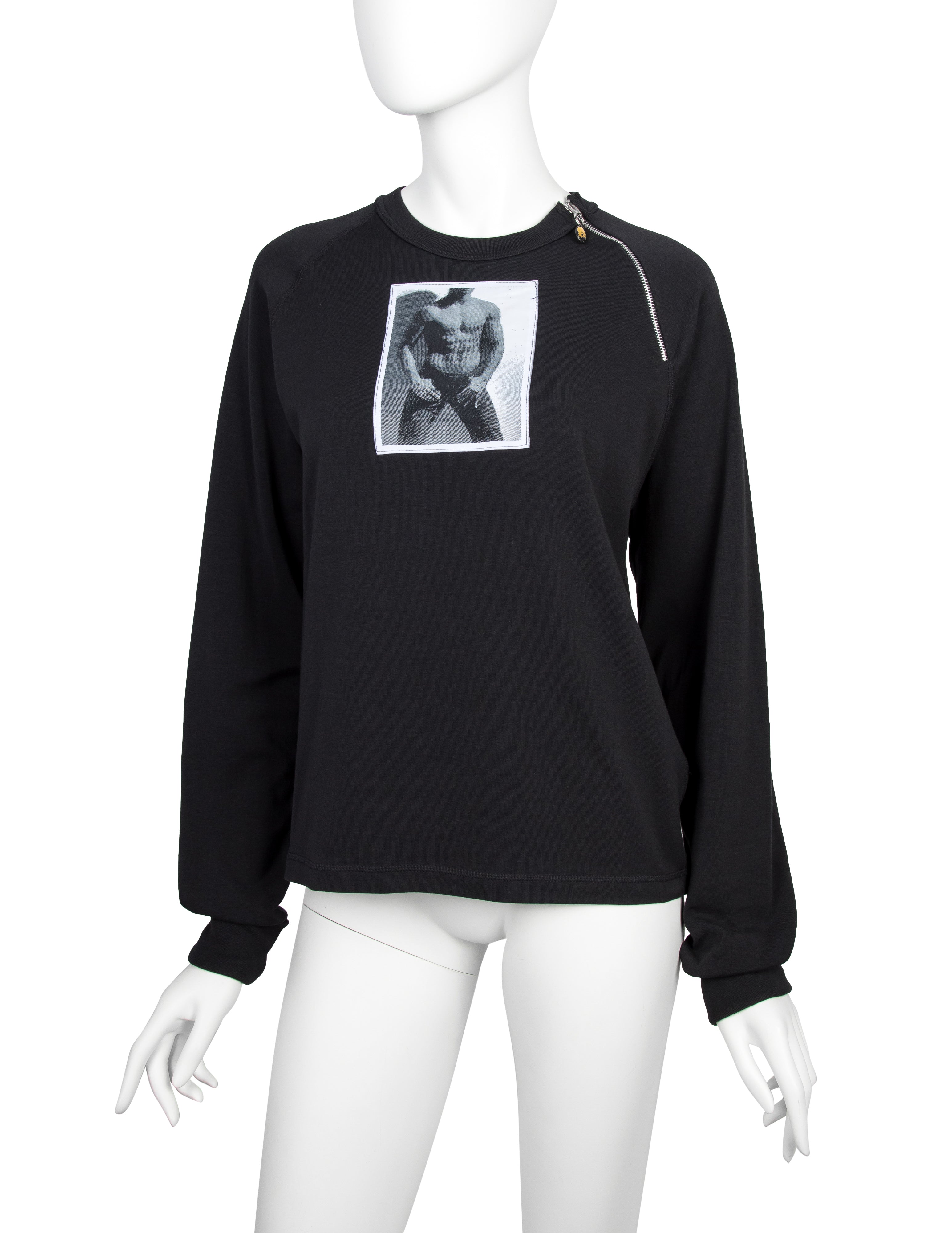 Jean Paul Gaultier Vintage AW 1992 Body Patch Black Sweatshirt