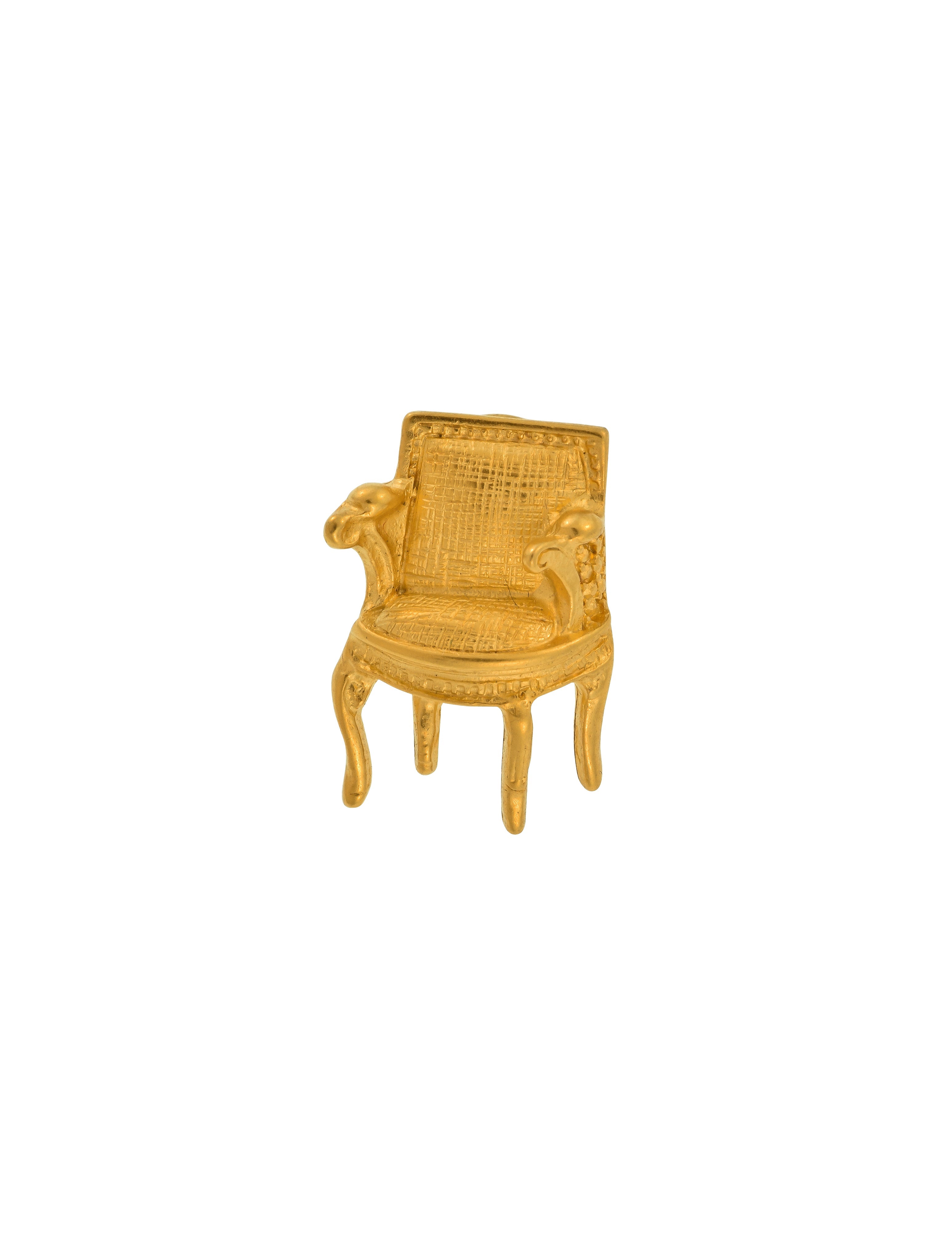 Karl Lagerfeld Vintage Mini Golden Louis XVI Arm Chair Tack Pin
