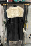 Chanel 18A leather fur coat