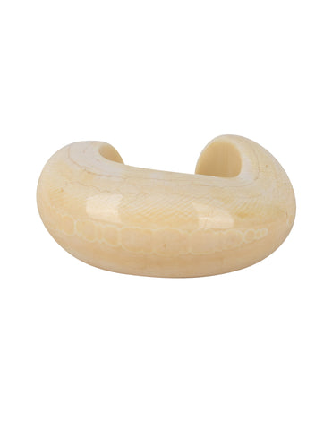 Patricia Von Musulin Vintage Sculptural Carved Ivory Cuff Bracelet