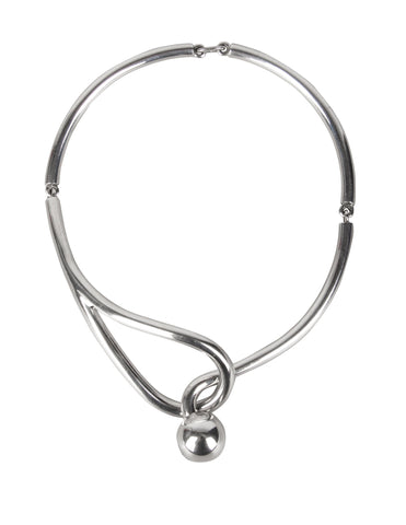 Jose Maria Puig Doria Vintage Sterling Silver Modernist Ball Necklace