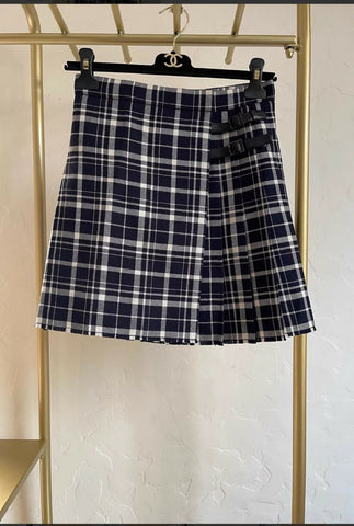 Dior black & white plaid skirt