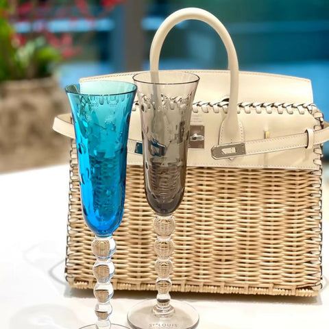 Hermès Saint-Louis High-Foot Crystal Glass – Brand New in Box
