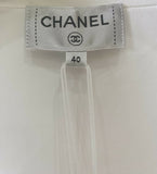 NWT Chanel 23C Monte-Carlo Runway Long Tuxedo Dress Shirt Blouse FR 40