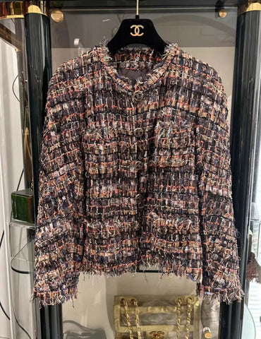 Chanel 2010 multicolor tweed jacket