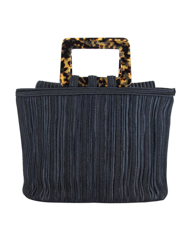 Yves Saint Laurent Vintage Tom Ford Era Navy Blue Passementerie Tote Bag