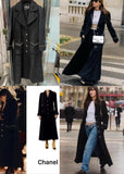 Chanel 23B black long coat
