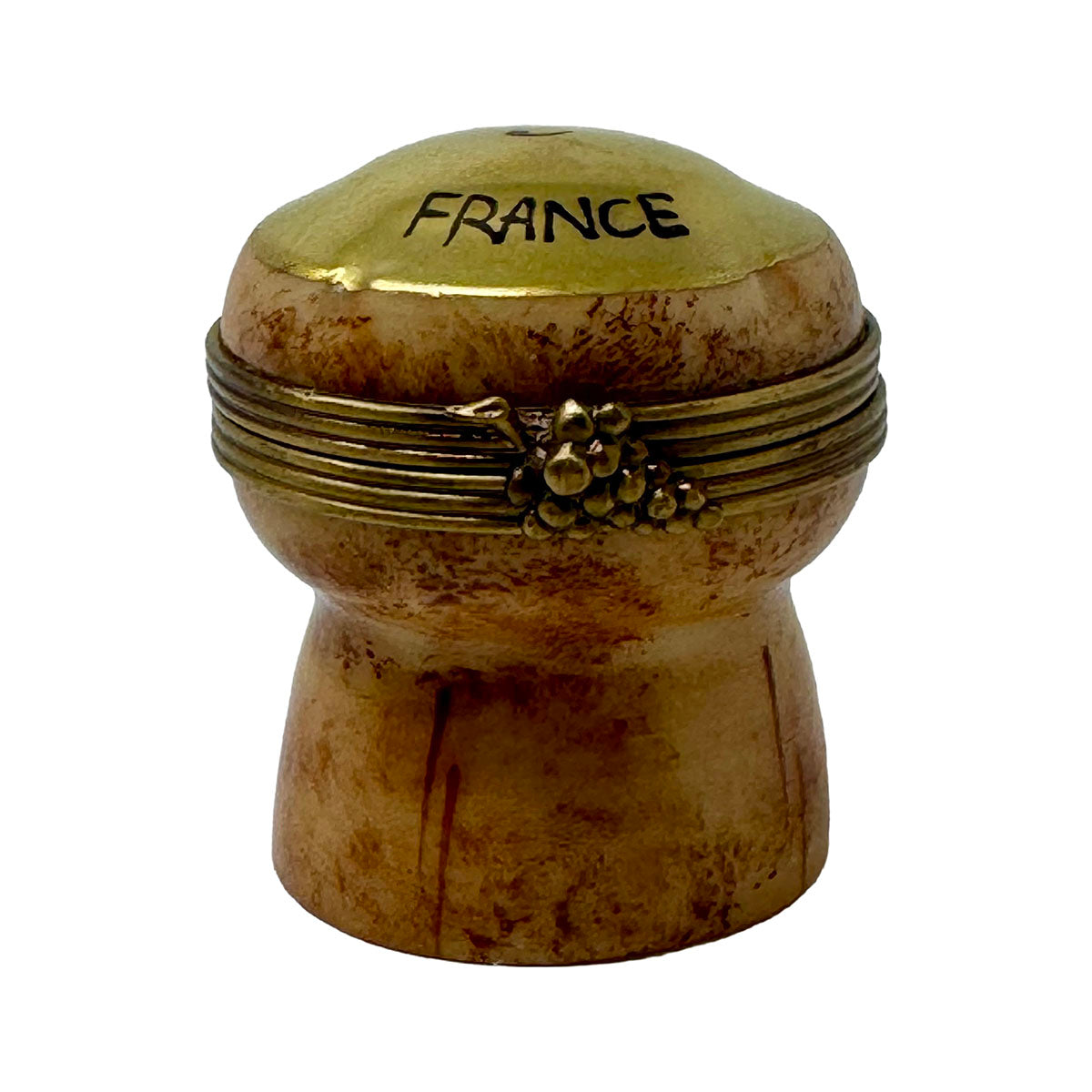 Peint Main Champagne Cork Trinket Box