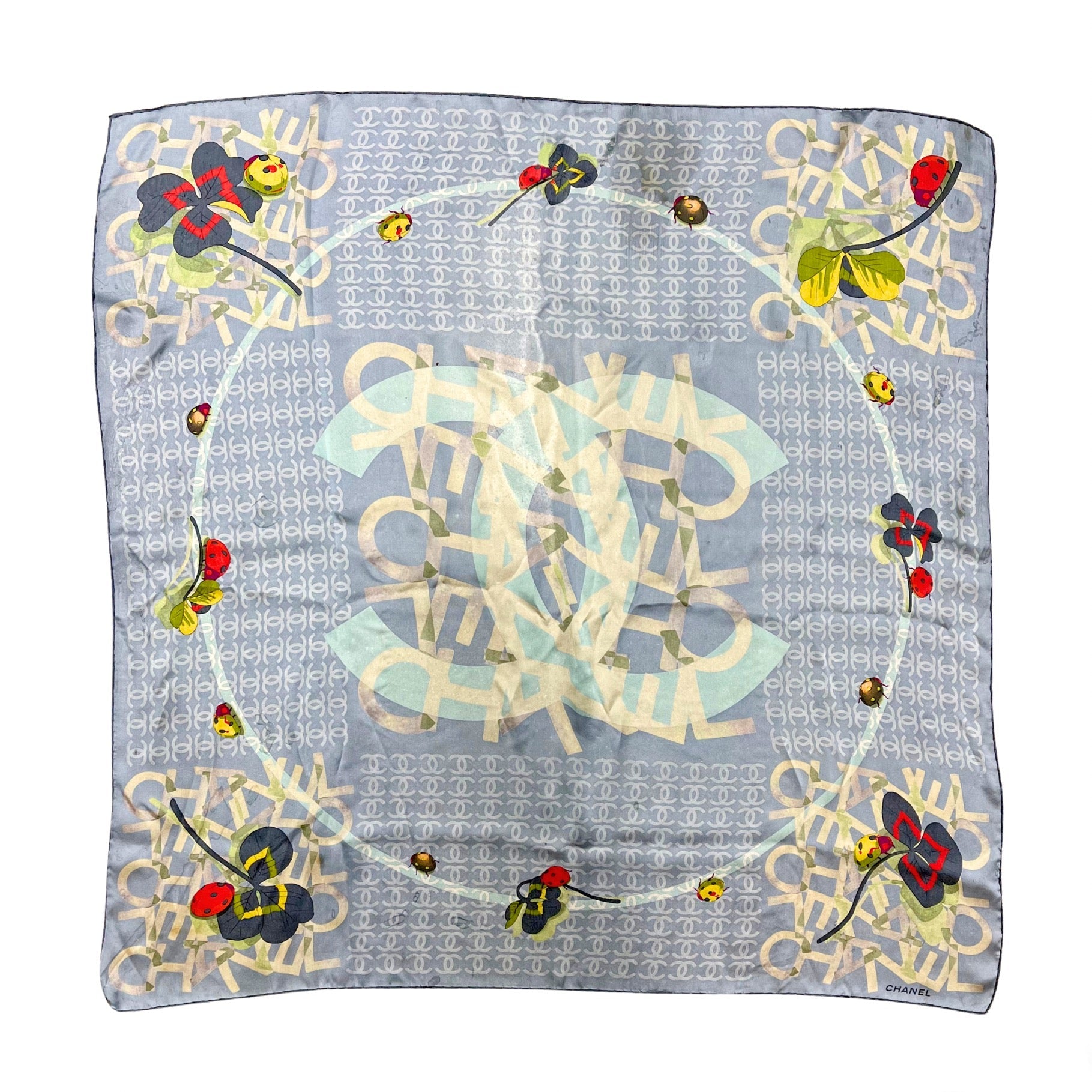 Chanel Sheer Logo Scarf with Coccinelle